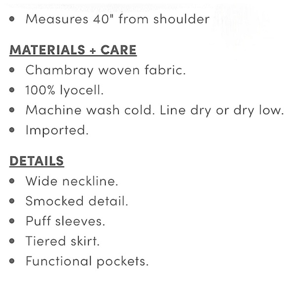 TORRID Mini Chambray Puff Sleeve Smocked Dress size 4 / 4X 26 dark romantic - Picture 5 of 6